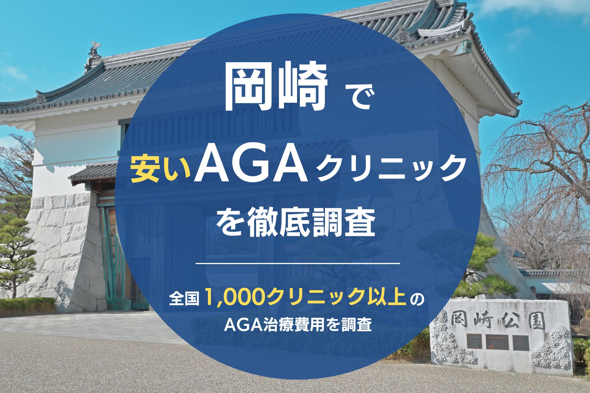 岡崎でAGA治療が安いおすすめクリニック6院！薄毛治療の選び方や費用についても解説