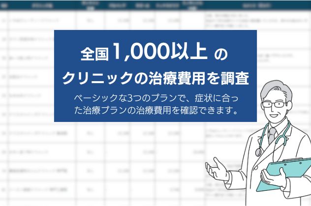 1000クリニック以上のAGA治療を調査-1